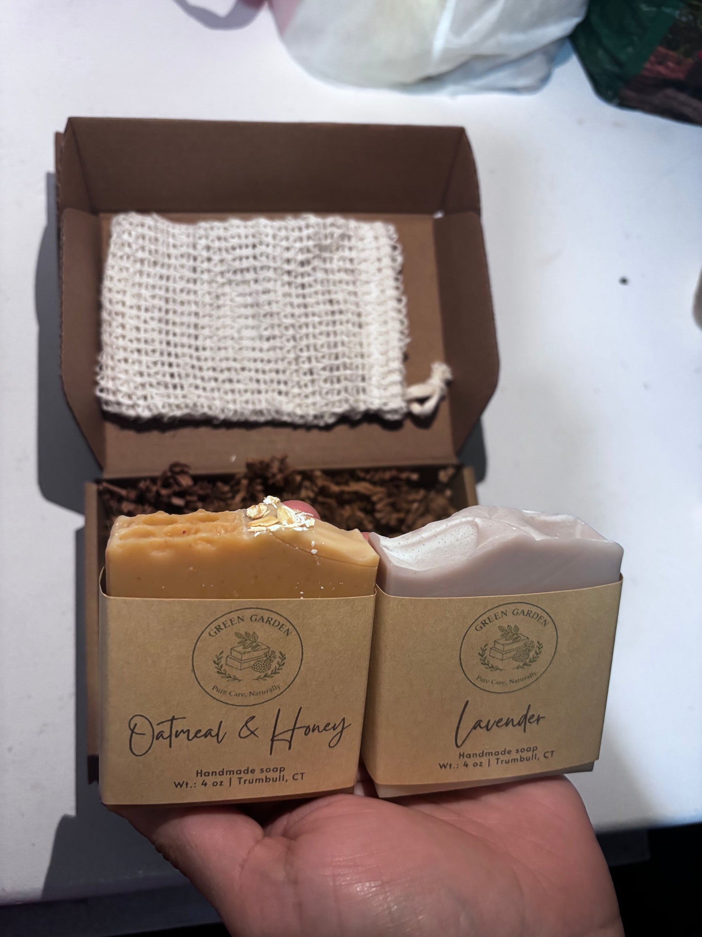 Handmade Soap Bar Duo – 10% OFF + Free Exfoliating Bag!