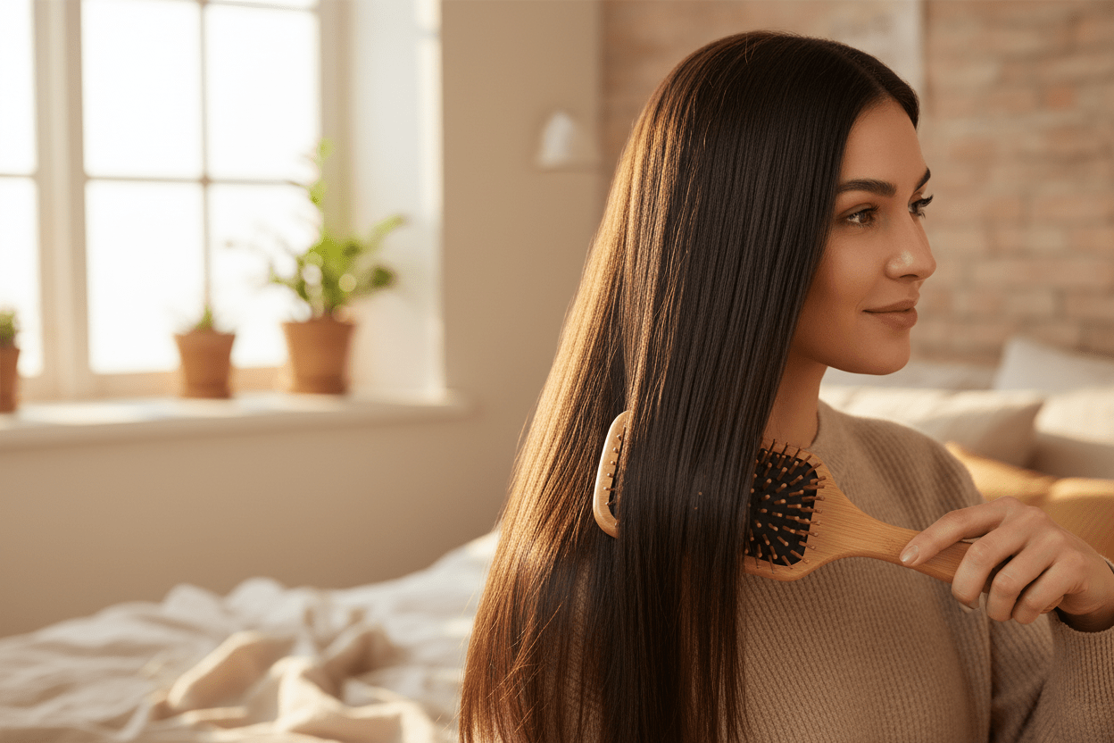 Eco-Friendly Bamboo Hair Brush – Gentle on Hair & Scalp