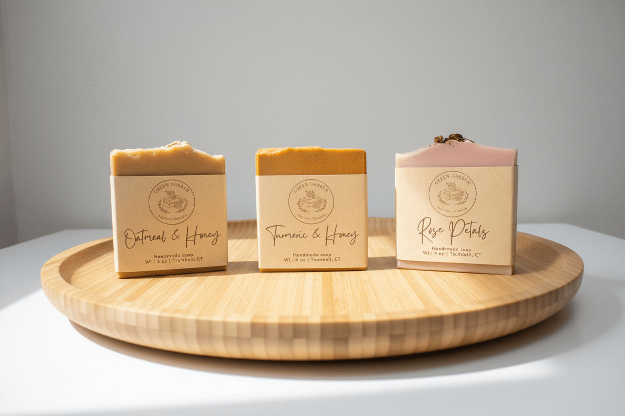 Natural Soap Trio – Oatmeal Honey, Turmeric Honey & Petals Rose