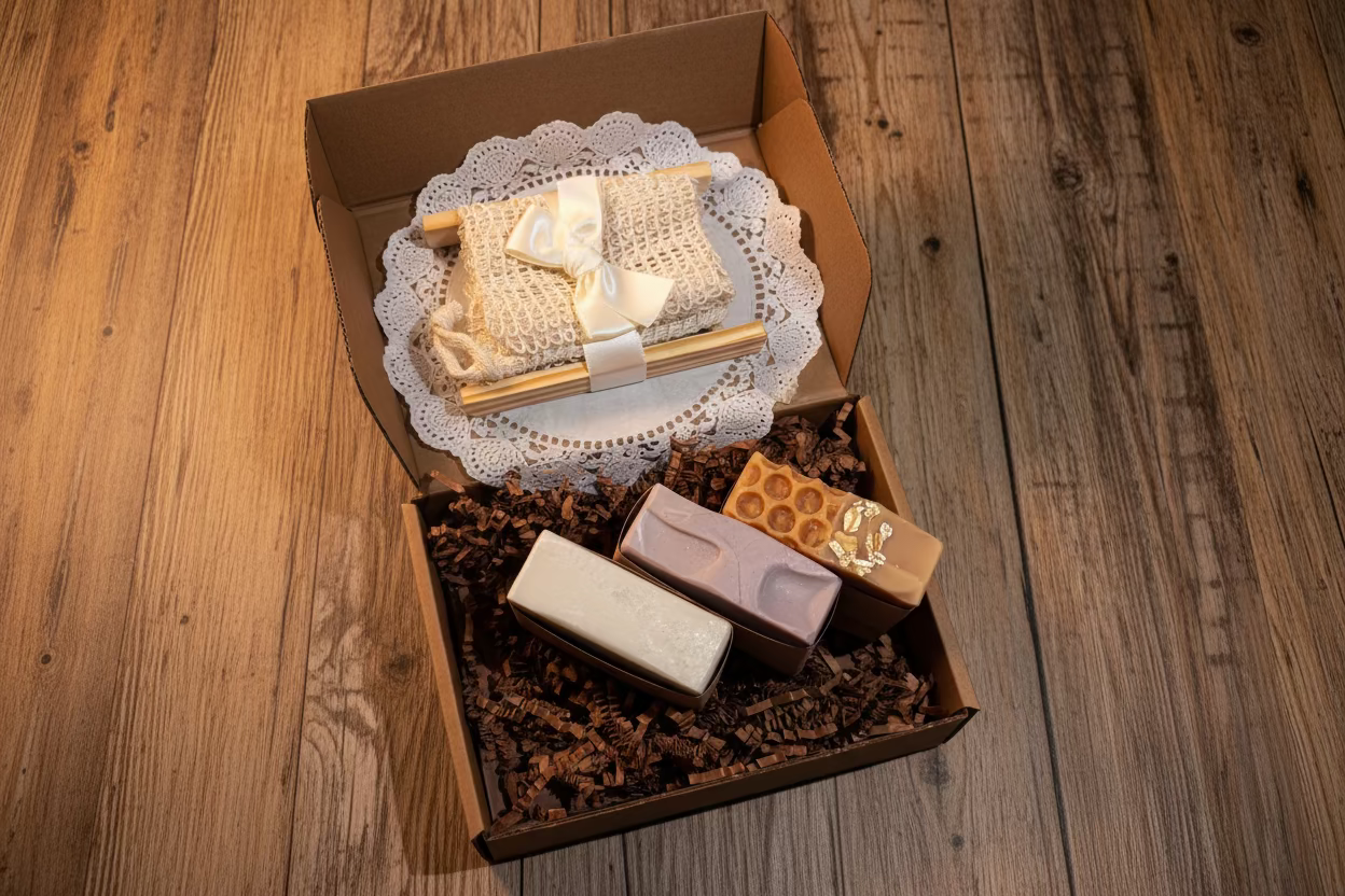 Handmade Soap Bar Duo – 10% OFF + Free Exfoliating Bag!